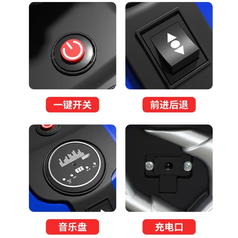 Two-Wheeled Motorcycle for Children, Electric Motor for Baby Boys and Girls, Can Sit Double Adult Motorcycle