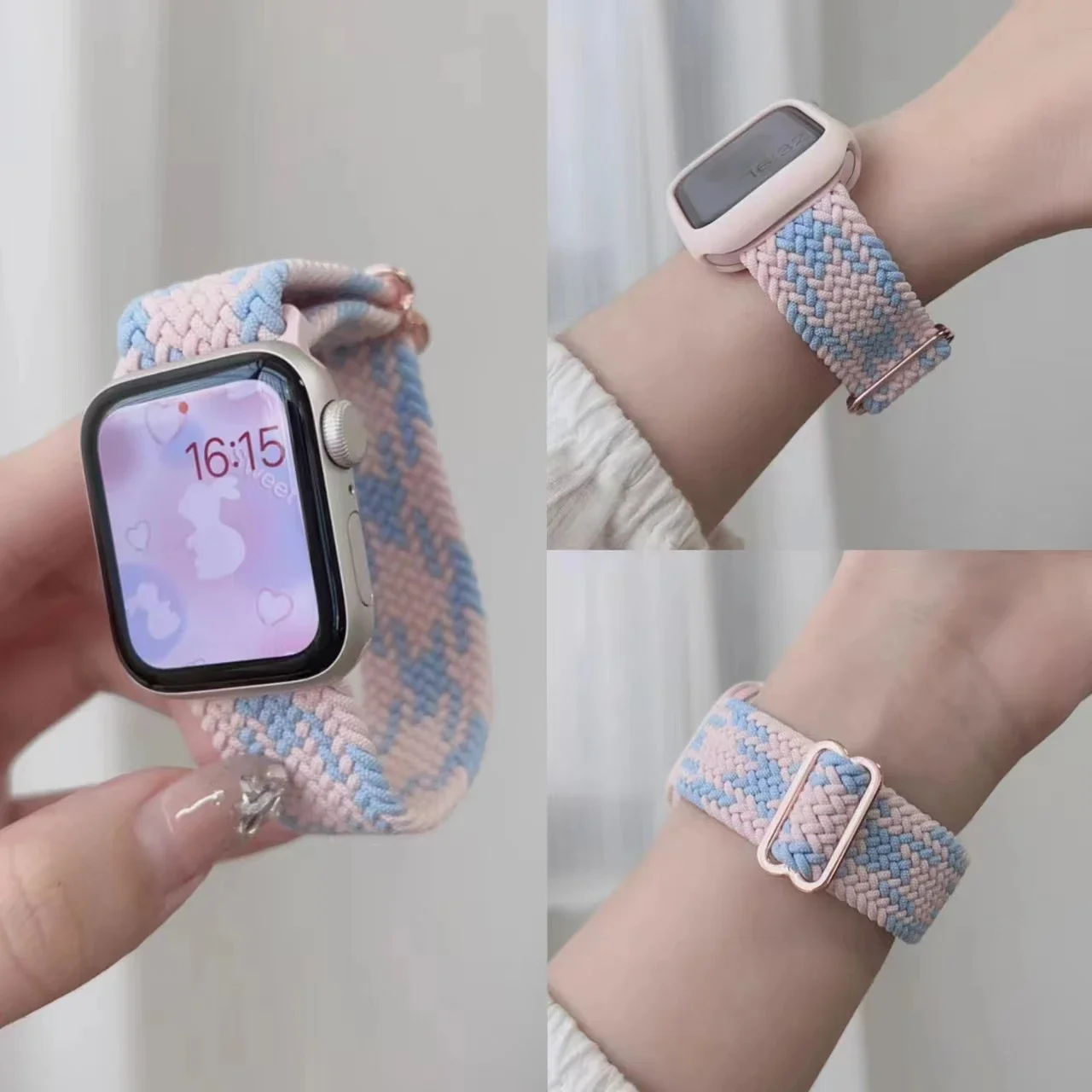Braided Solo Loop Elastic Nylon Bracelet