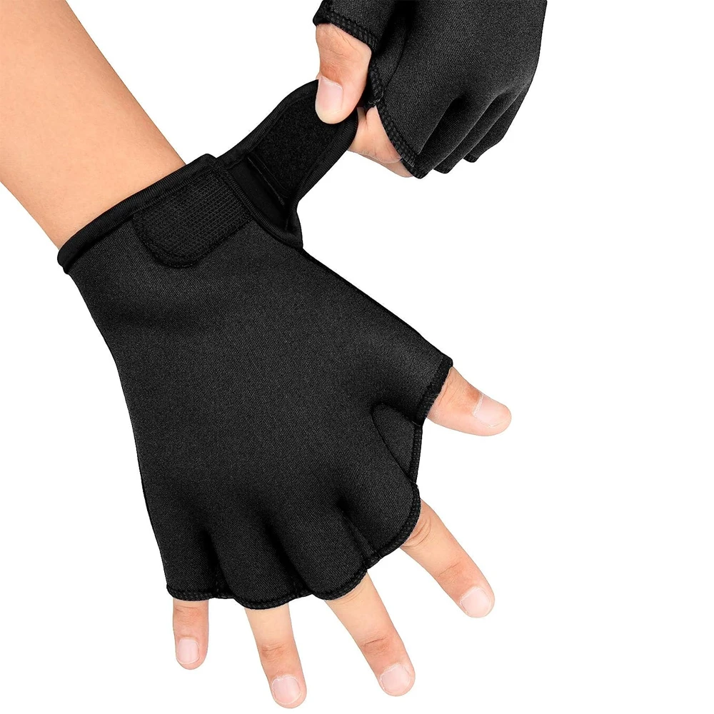 Gants de natation palmés avec gants d'entraînement, palmes aquatiques sans  doigts, pagaies à main pour la plongée et le surf, 1 paire - AliExpress