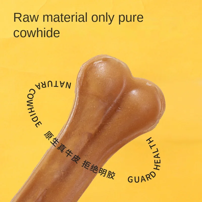 Dog Molar Stick Cowhide Bone-pressed Bone-resistant Pet Snacks Teeth Cleaning Bone Chew Glue Stick Training Reward Pet Food