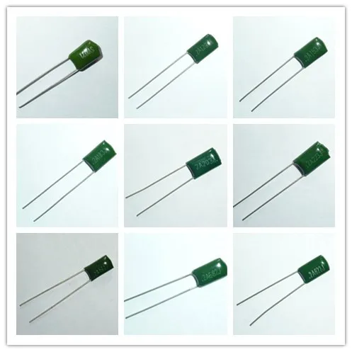 10pcs Mylar Film Capacitor 100V 2A 220pF~0.47uF 5% (2A221J~2A474J) Polyester Film capacitor