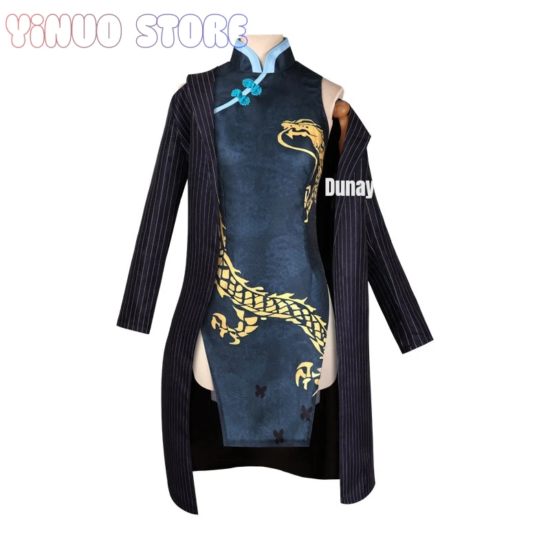 Game Anime Blue Archive Cosplay Kisaki Outerwear Qipao Windbreaker