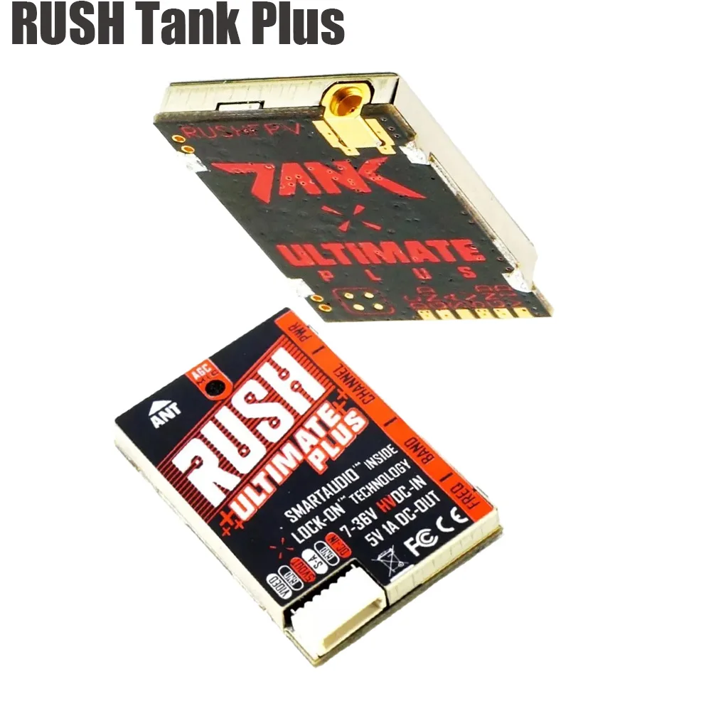 

RUSHFPV TANK Ultimate PLUS 7-36V 5.8GHZ 48CH/37CH Pitmode/25mW/200mW/500mW/800mW Video Transmitter VTX