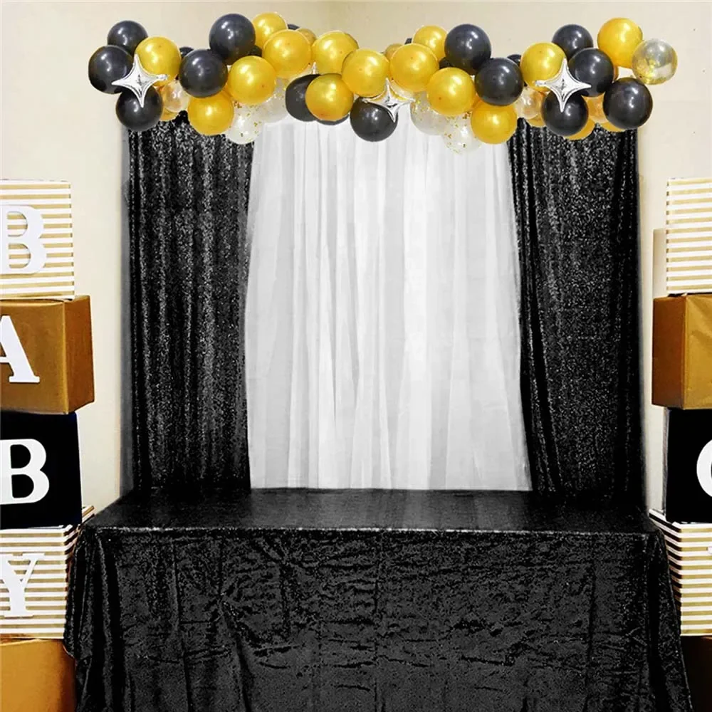 Party Supplies Birthday Backdrop Party Decoration Party Backdrop Curtain 2x8ft Sparkly Sequin Backdrop Curtain For Wedding Birthday Christmas Baby Shower Party Decor