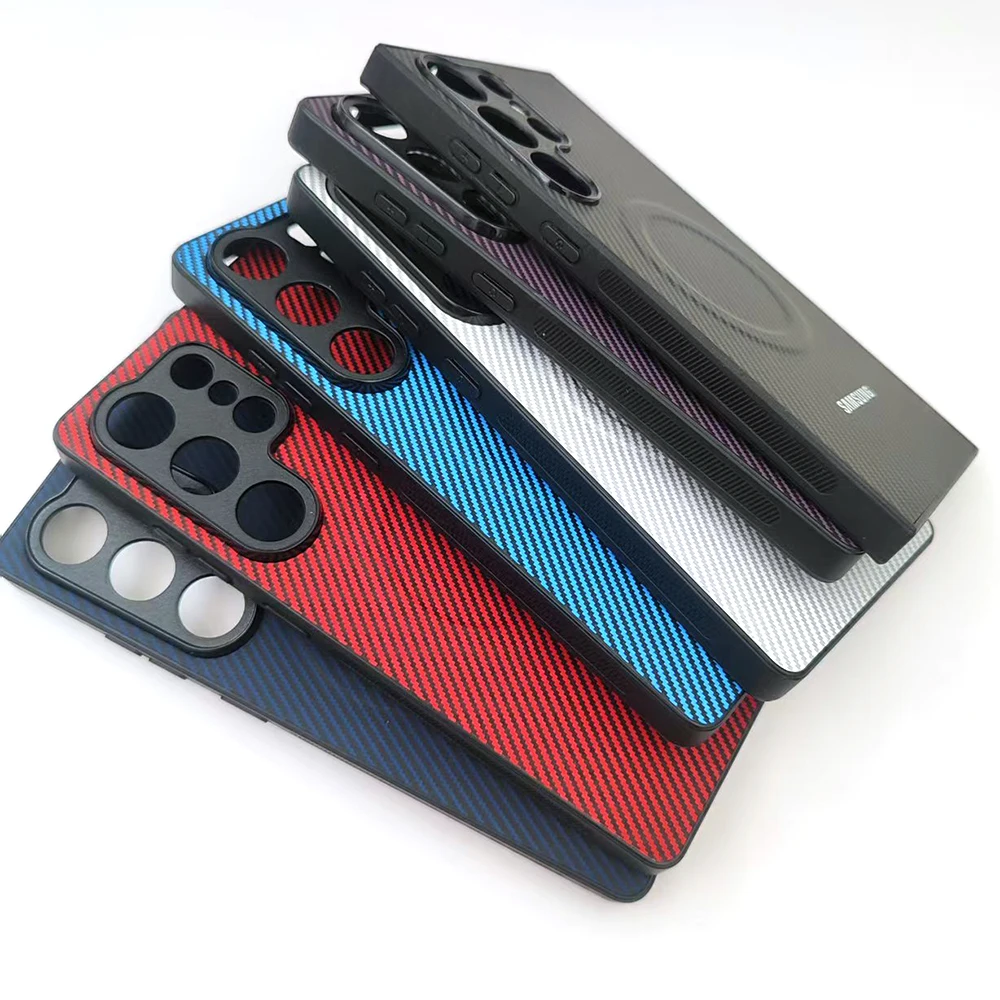 Carbon Fiber Magnetic Magsafe-Compatible Case - Wireless Charging Bumper Cover