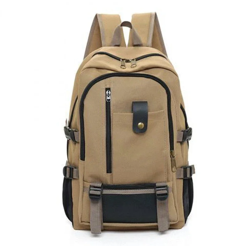 

Canvas Large Capacity Retro Backpack Multi-Pocket Men's Backpack Outdoor Mountaineering Bag Children Student Schoolbag Fashion