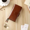 Smartfee Planner Cover for Hobonichi Week /Weeks Mega Genuine Oil waxy/Np Leather Notebook Zipper Journal Cover with Back Pocket 1