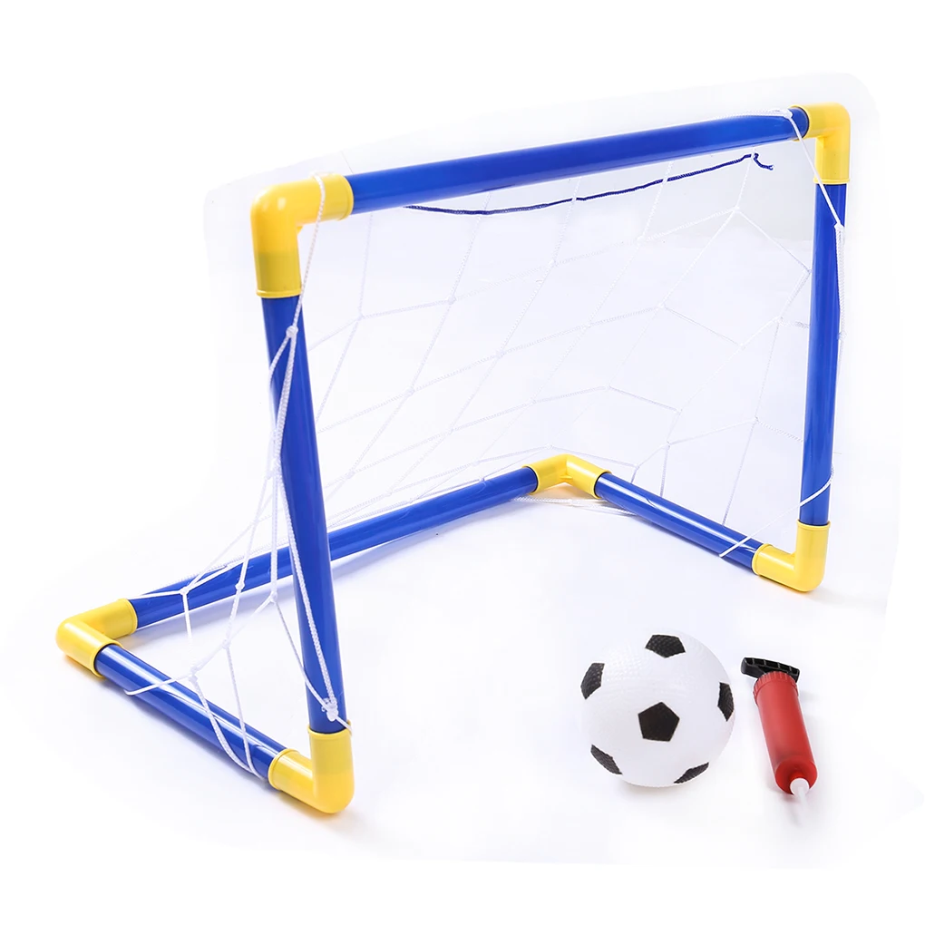 

Mini Folding Soccer Goal Post Net Set Pump Home Game Football Goal Post Frame Indoor Outdoor Child Game Toys Lightweight Parts