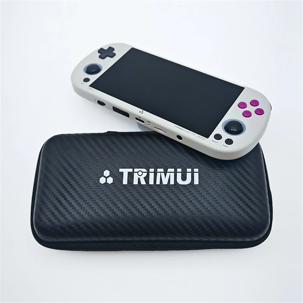 Trimui 스마트 프로 휴대용 게임 콘솔 케이스, 블랙 하드 여행 보관 가방, 비디오 게임 콘솔 휴대용 가방