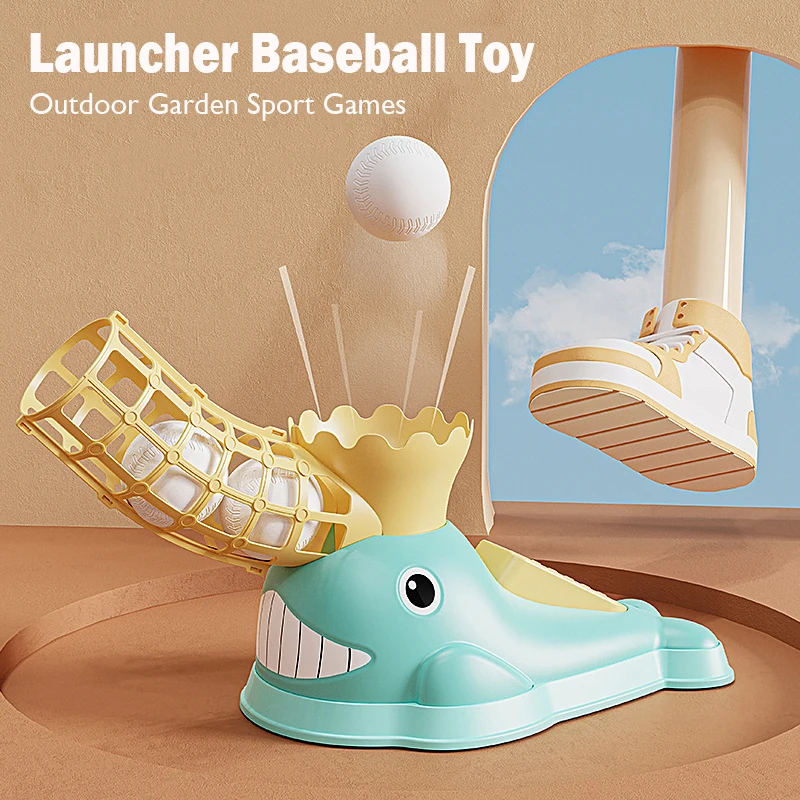 

Step Jump Stomp Launcher Baseball Ball Outdoor Garden Sport Games Fun Ball Skipping Exercise coordination hop playground Toys