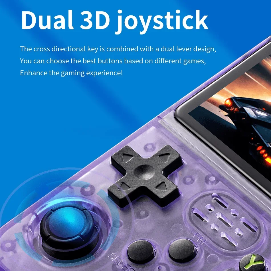 Console de Jogo Portátil Retro R36S com Sistema Linux, Tela IPS HD de 3,5 polegadas, 4K, 64G, 20000 Jogos 5
