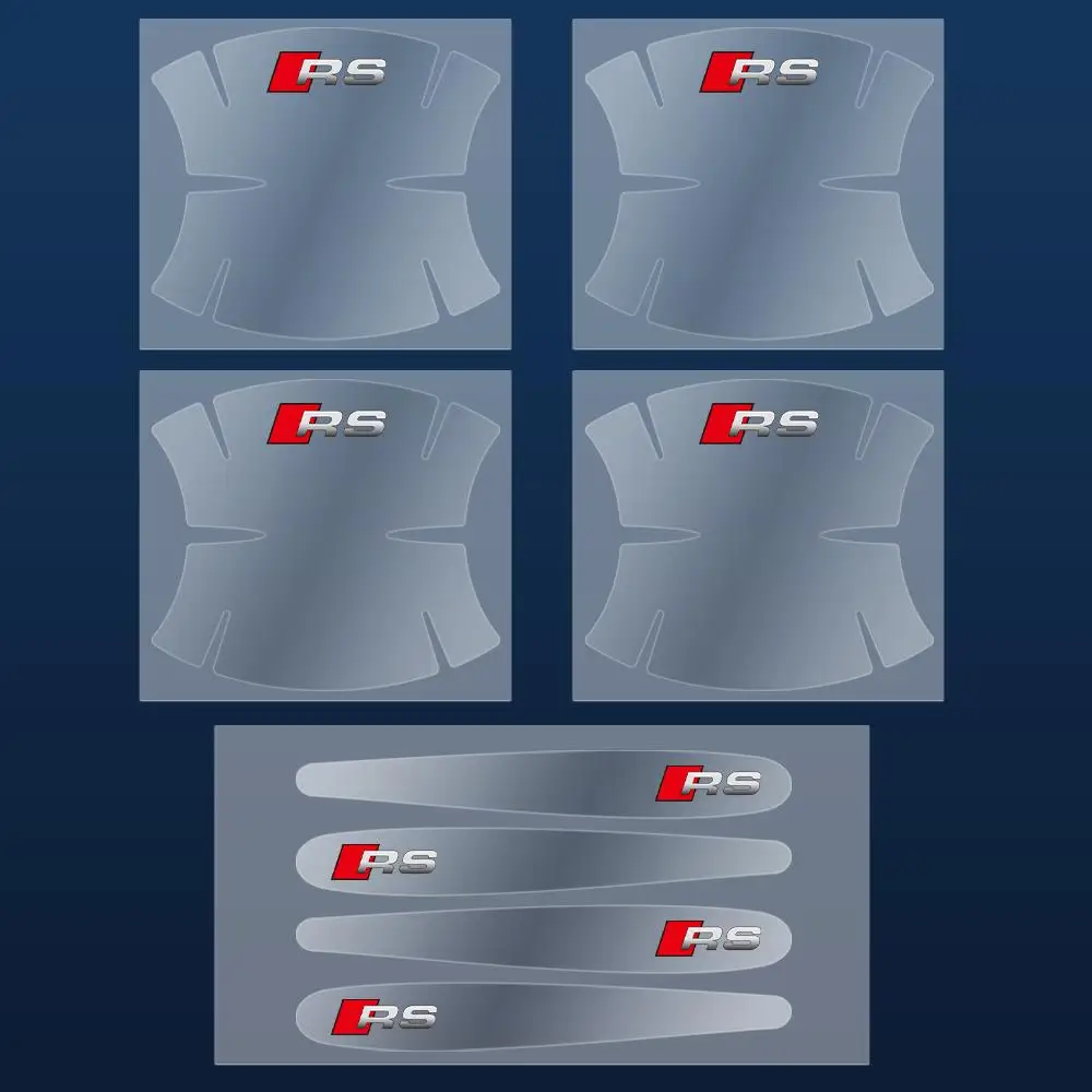 8-Piece Transparent Car Door Handle Anti-Scratch Protector Film Set