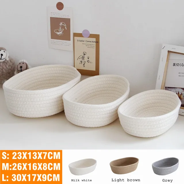 Nordic Cotton Rope Woven Storage Basket 1