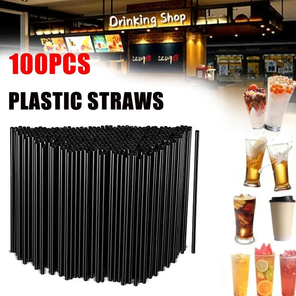 50/100pcs Cusp Straw Chain Package Curved Wrapped Drinking 3.6*150mm PP  Thin Straws Milk Tea Drinks Small Straws Smoothies Party