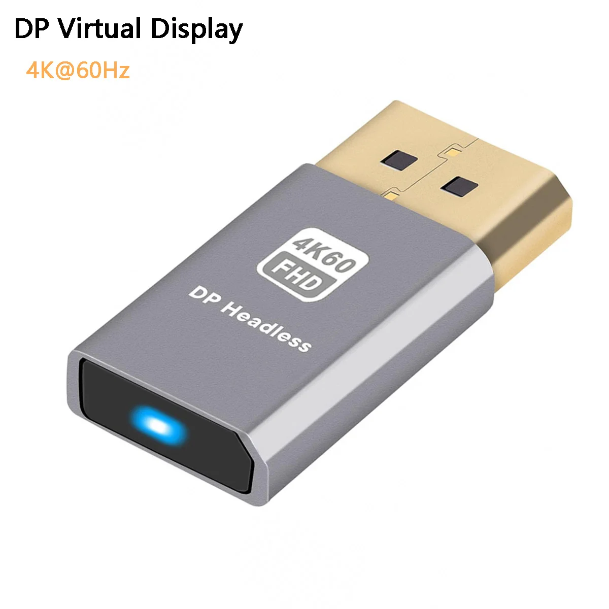 Emulatore DisplayPort Attivo 4K A 60Hz – Adattatore Fittizio Per GPU, Plug & Play, Supporta 2K E 1080P