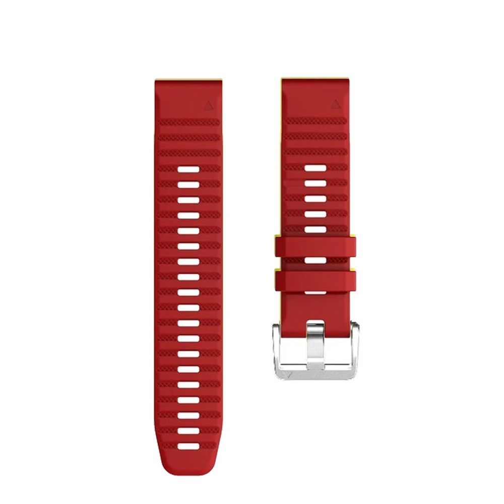 Premium Solar Silver Clasp Silicone Watch Band with QuickFit System