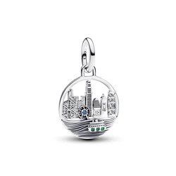 Elegant 925 Silver Charm Beads with Butterfly, Bee, and Mushroom Designs (Light White)