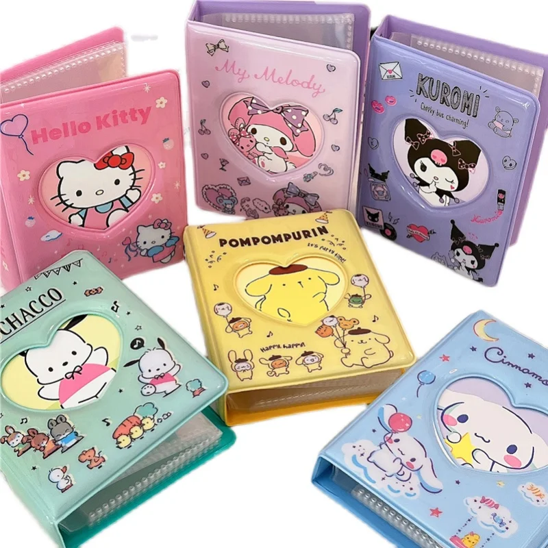 MINISO Hello Kitty Card Book Photo Album 3-Inch Mini Truck Card Binder Stationery Organizer