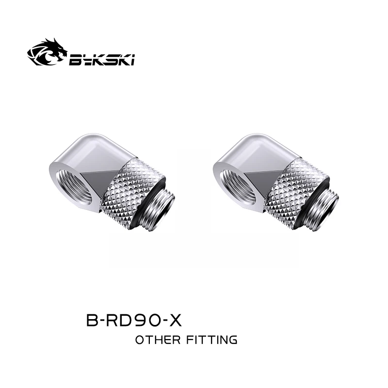 BYKSKI 2pcs G1/4'' 90 Degree /45 Degree Rotary Compression Fitting