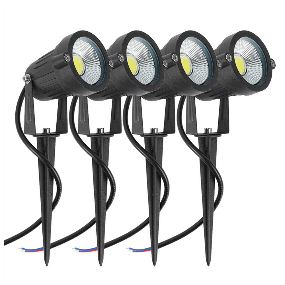 Spot lumineux LED imperméable, éclairage d'extérieur, luminaire de paysage, idéal pour un jardin ou une cour, 4 unités