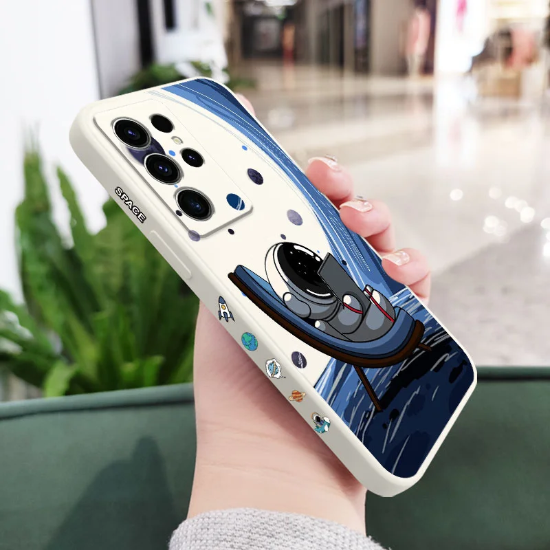Star Astronaut Silicone Phone Case Cover