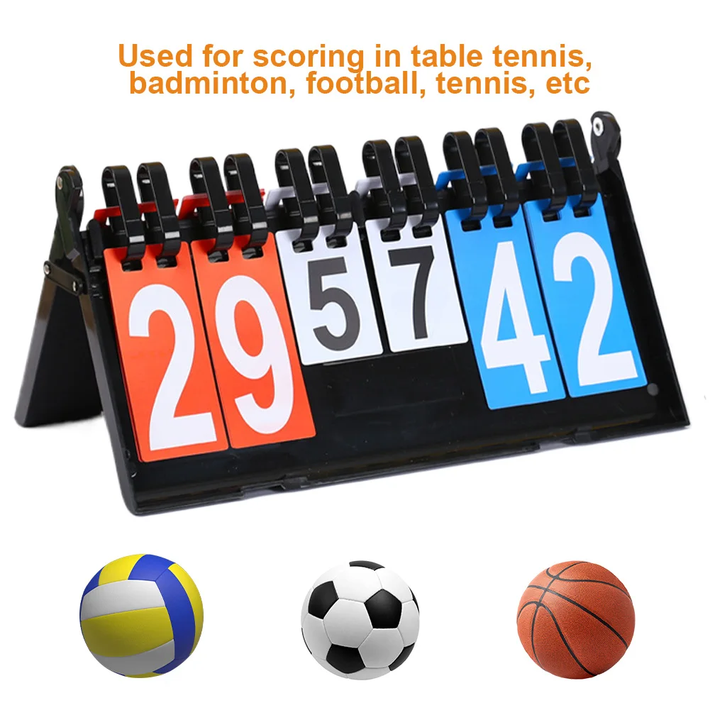 Tabletops Scoring Board Portable Tabletops Scoreboard Flipper MultiSports Score Flip Scoreboard Easily Flip Score Keepers Board sports scoreboard