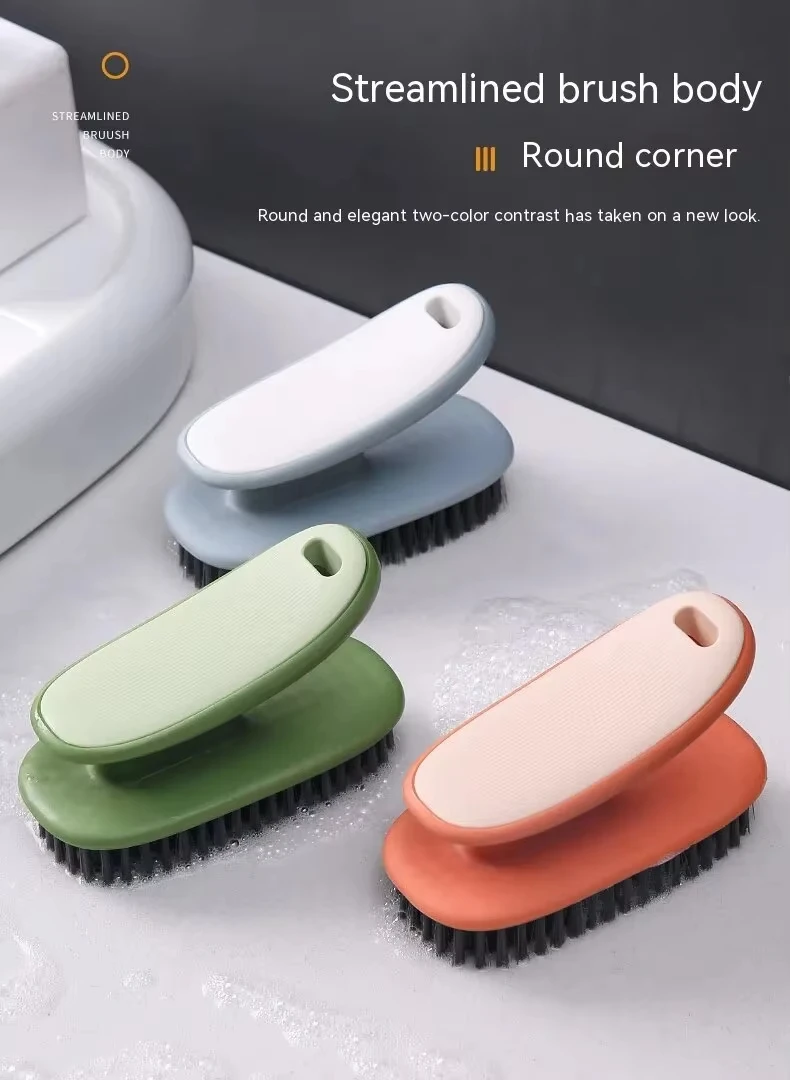 Shoe Brush 2pc Soft Bristled Long Handle Clothes Shoe Clothing Board Household Cleaning Tool