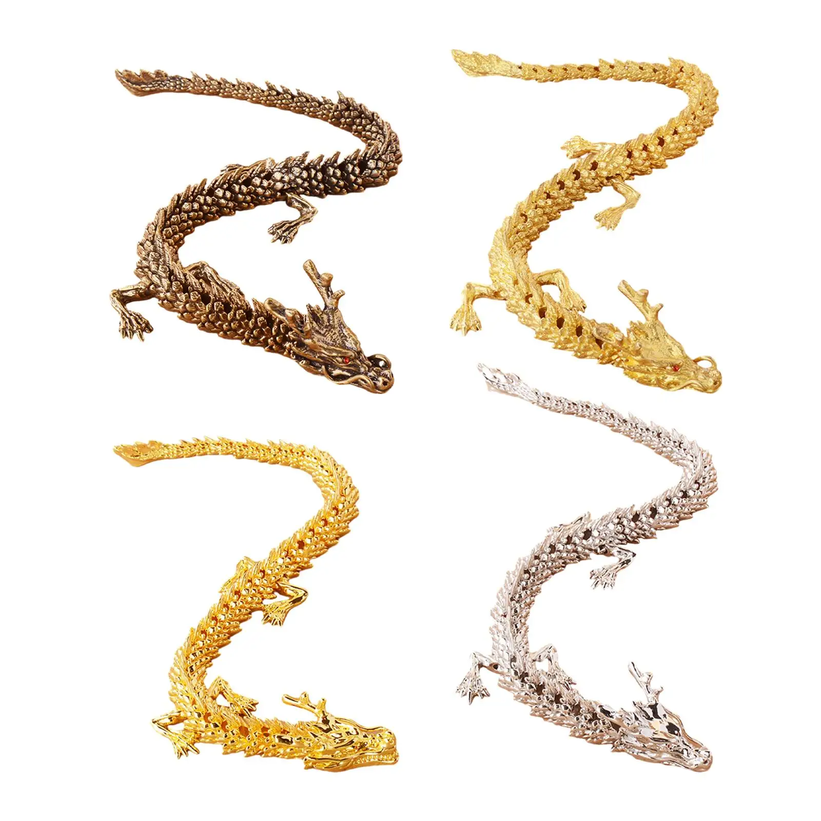 

Chinese Feng Shui Dragon Brass Statue Ornament Tea Pet Figurine Chinese New Year for Car Interior Decor Durable Accessories