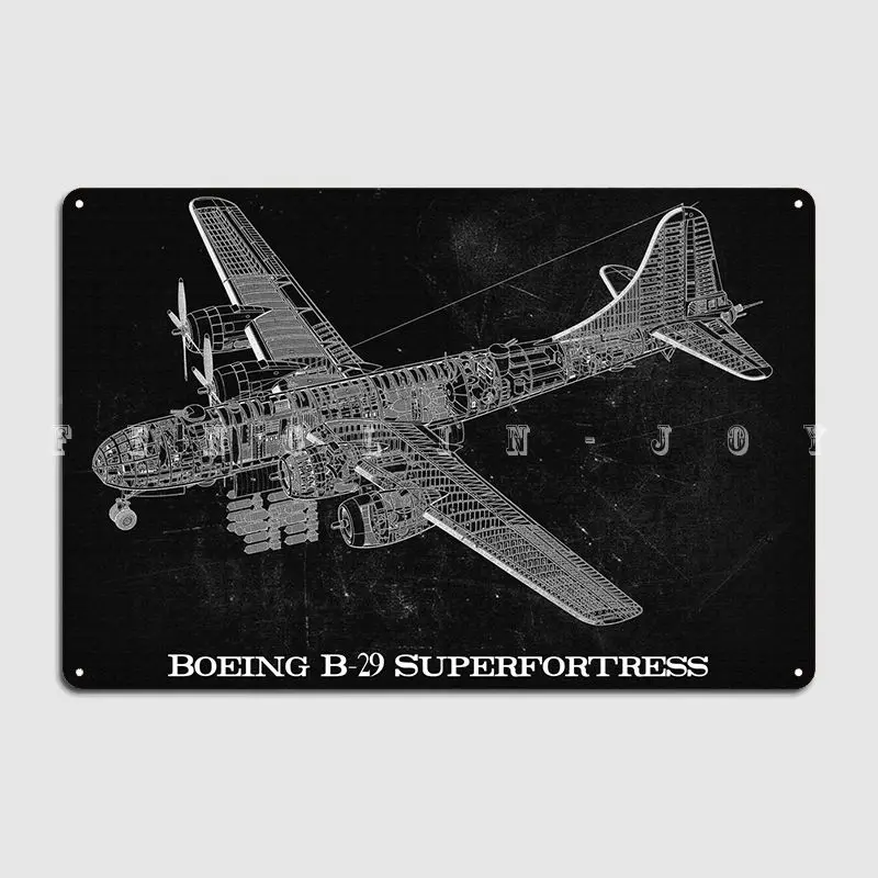 

Металлический знак суперкрепости Боинг B29, плакат, настенный паб, персонализированный жестяной плакат