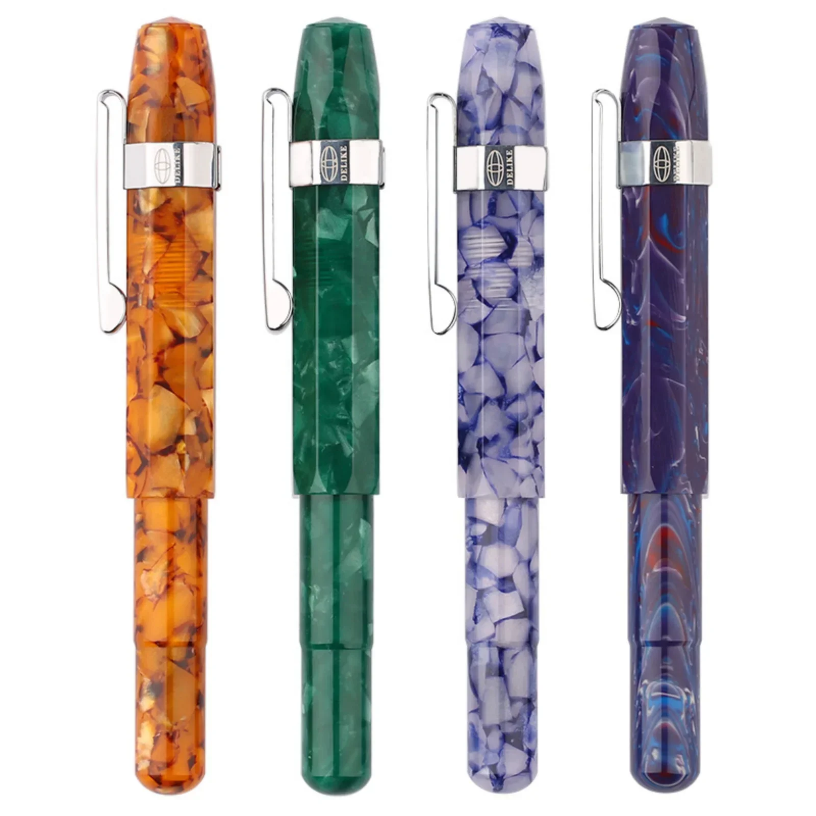 MAJOHN DELIKE 만년필, 멋진 아크릴 여행 짧은 펜, 포켓 펜, 엑스트라 파인 EF 팁, 0.38mm 아트 펜