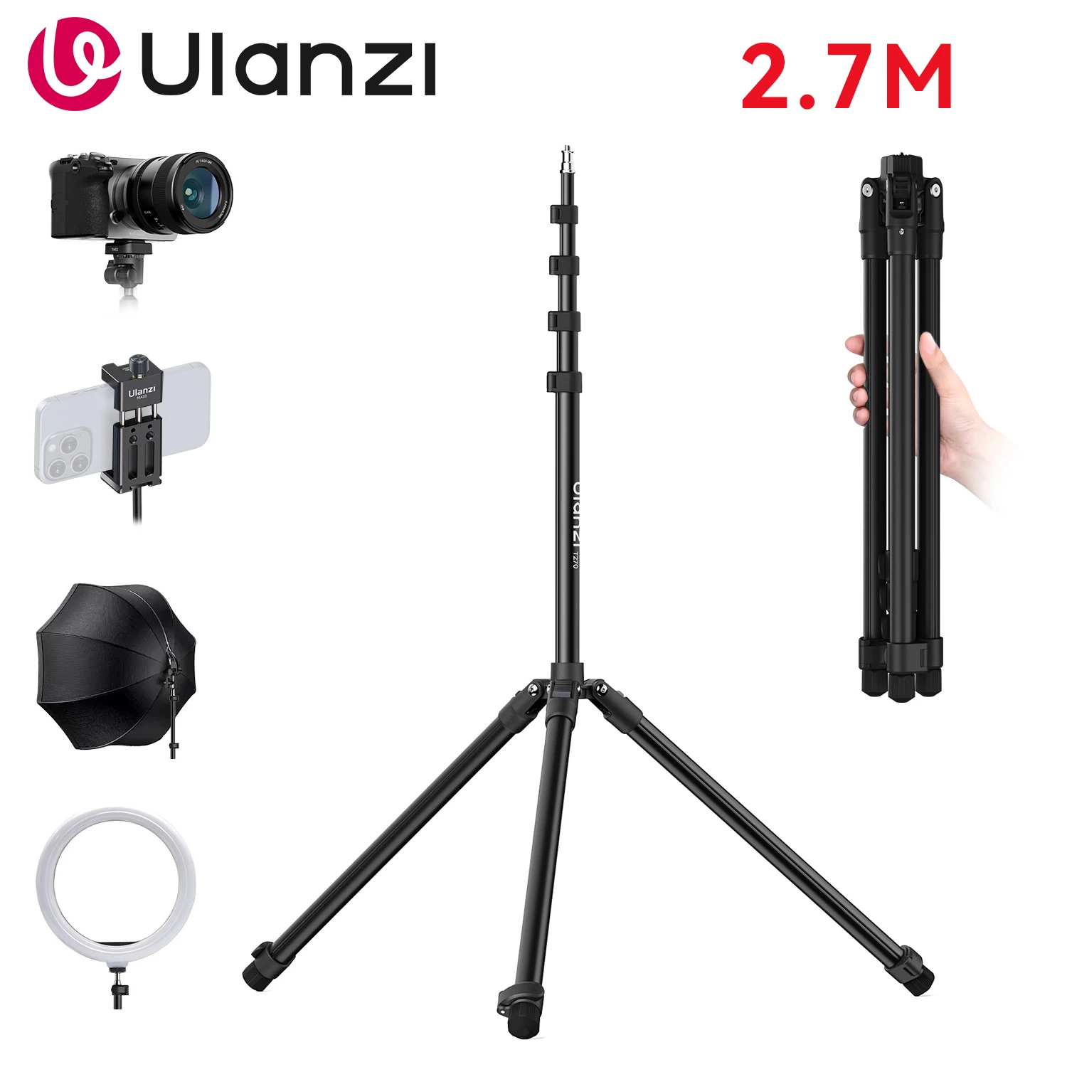 Ulanzi T270 Lighting Stand Tripod Light Stand Photography Aluminum