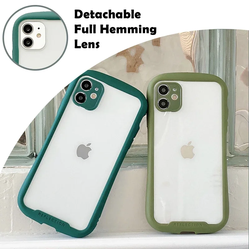 iFace Transparent Acrylic Candy Color Border Back Cover for iPhone 15 14 13 12 11 Pro Max XR XS Max 7 8 Plus Shockproof Case 1