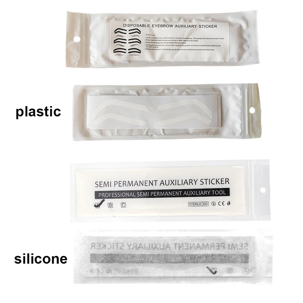 DisposableMicrobladingEyebrowStencilStickerAuxiliaryBrowTemplate