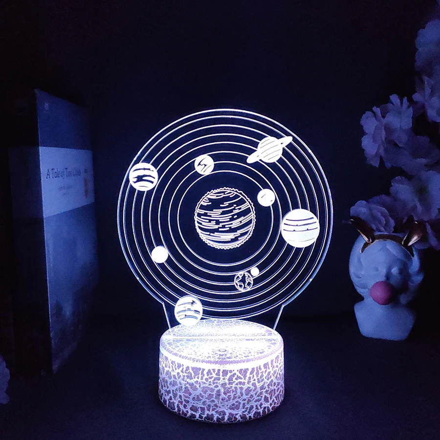 

3D Visual Universe Lamp Solar System Nightlight Educational Toy Lights Cool Birthday Gift for Kids Child Present Bedroom Decor