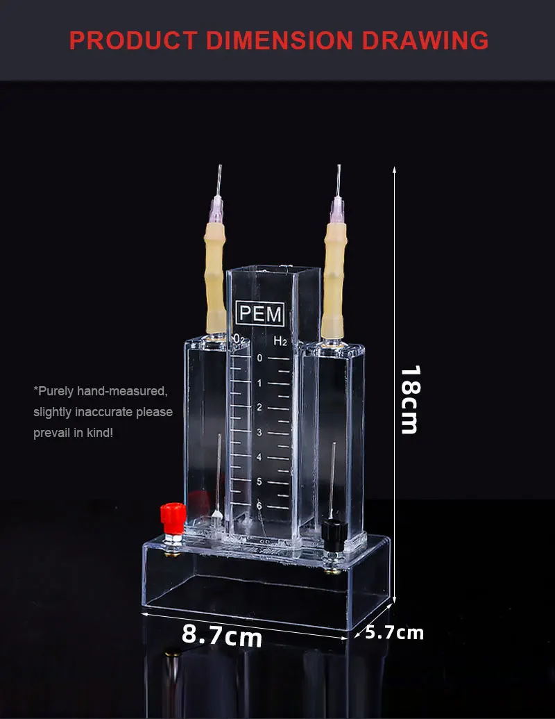 Chemistry Teaching Water Electrolyzer - PEM Electrolysis Apparatus for Hydrogen