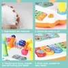Music Electronic Organ Toys Early Education Baby Activity Set Piano 5 Keys Keyboard Toys for Kids Musical Instruments with Light 4