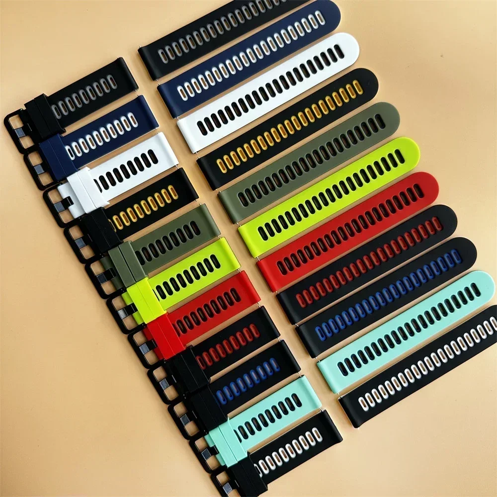 Sports Silicone Strap for Smartwatch - Swim Soft Watchband 22mm Bracelet Accessories