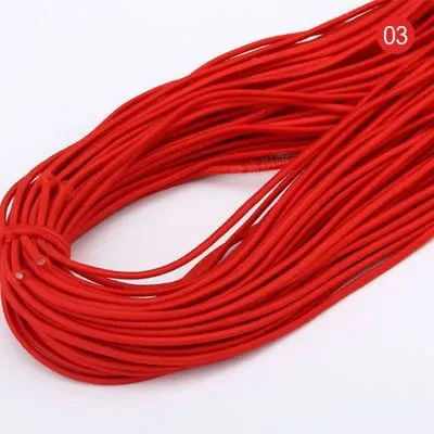 Vibrant 2mm Round Elastic Band - Premium DIY Sewing Accessory (5 Meters)