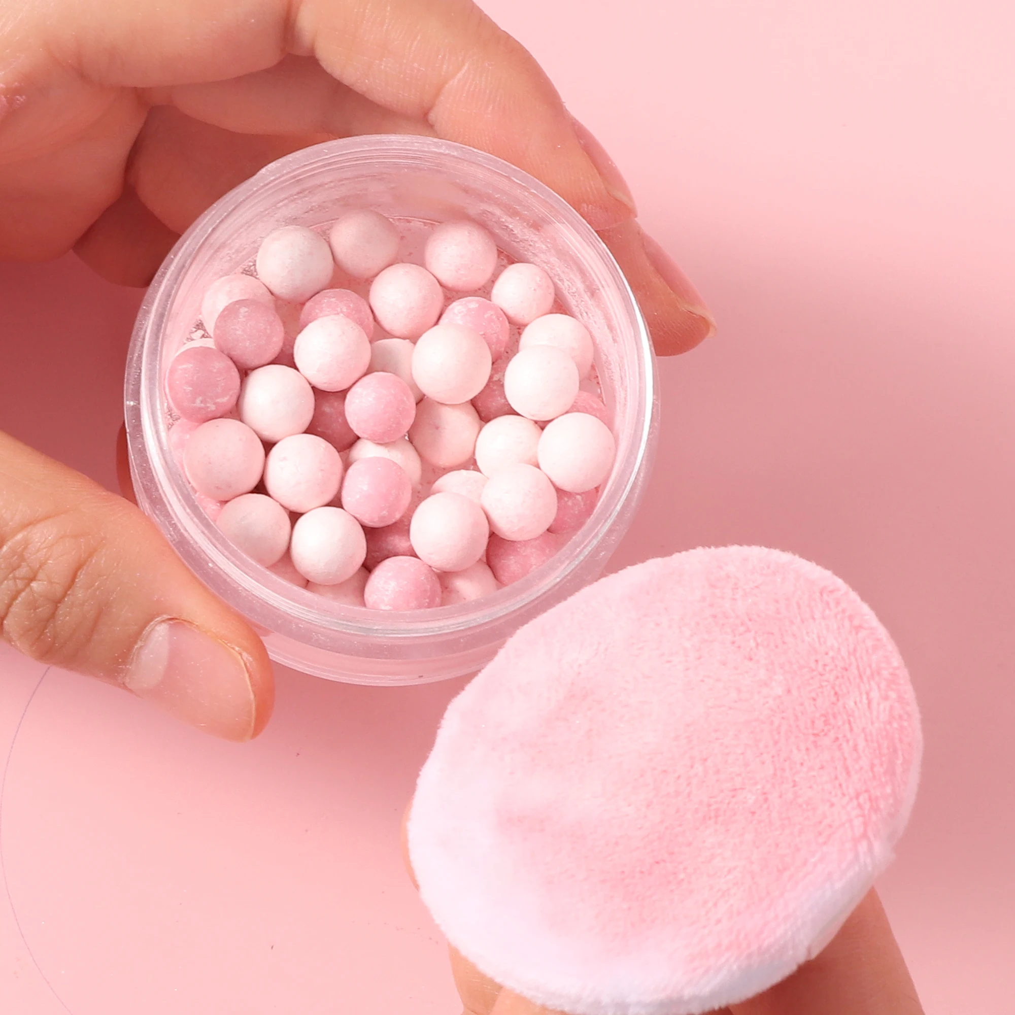 Setting Powder Face Powder Compact Powder Baked Powder Balls Shimmer multi Colors Face Makeup Pressed Powder with Puff