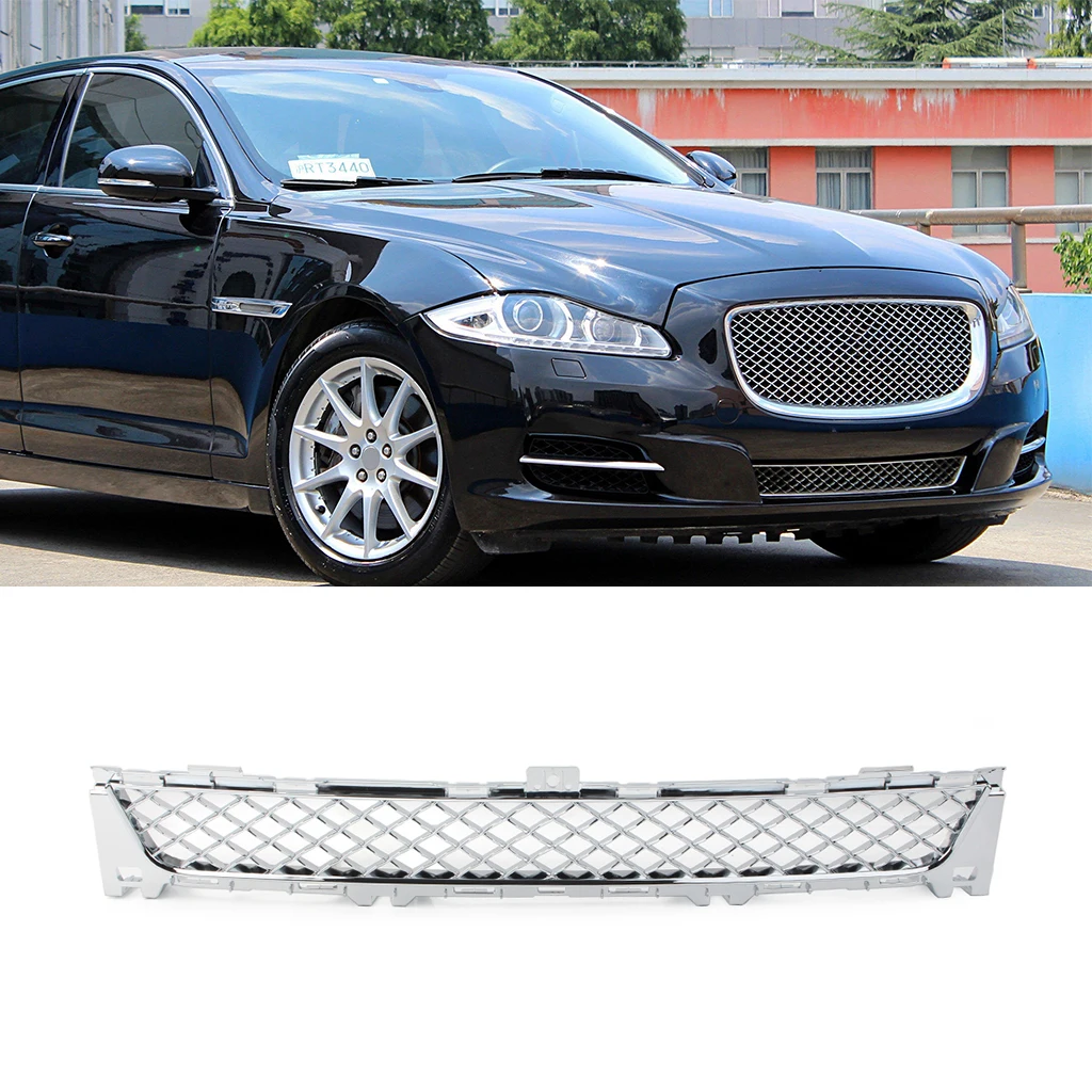 

1Pcs Car Front Lower Bumper Grille Mesh Grill For Jaguar XJ 2010 2011 2012 2013 2014 2015 Car Accessories
