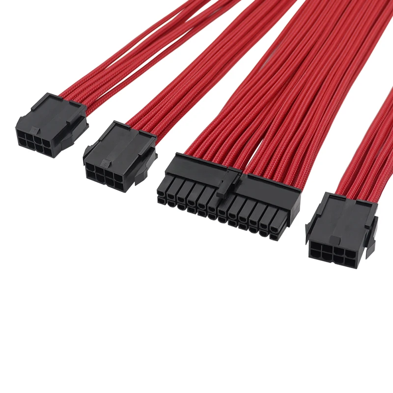 ���� ���� ��ġ ������ ���̺�, 24 �� ATX, 4 �� + 4 �� EPS, 2x6 + 2 �� PCI-E PSU �ͽ��ټ� ���̺� ŰƮ, 30cm, 18AWG