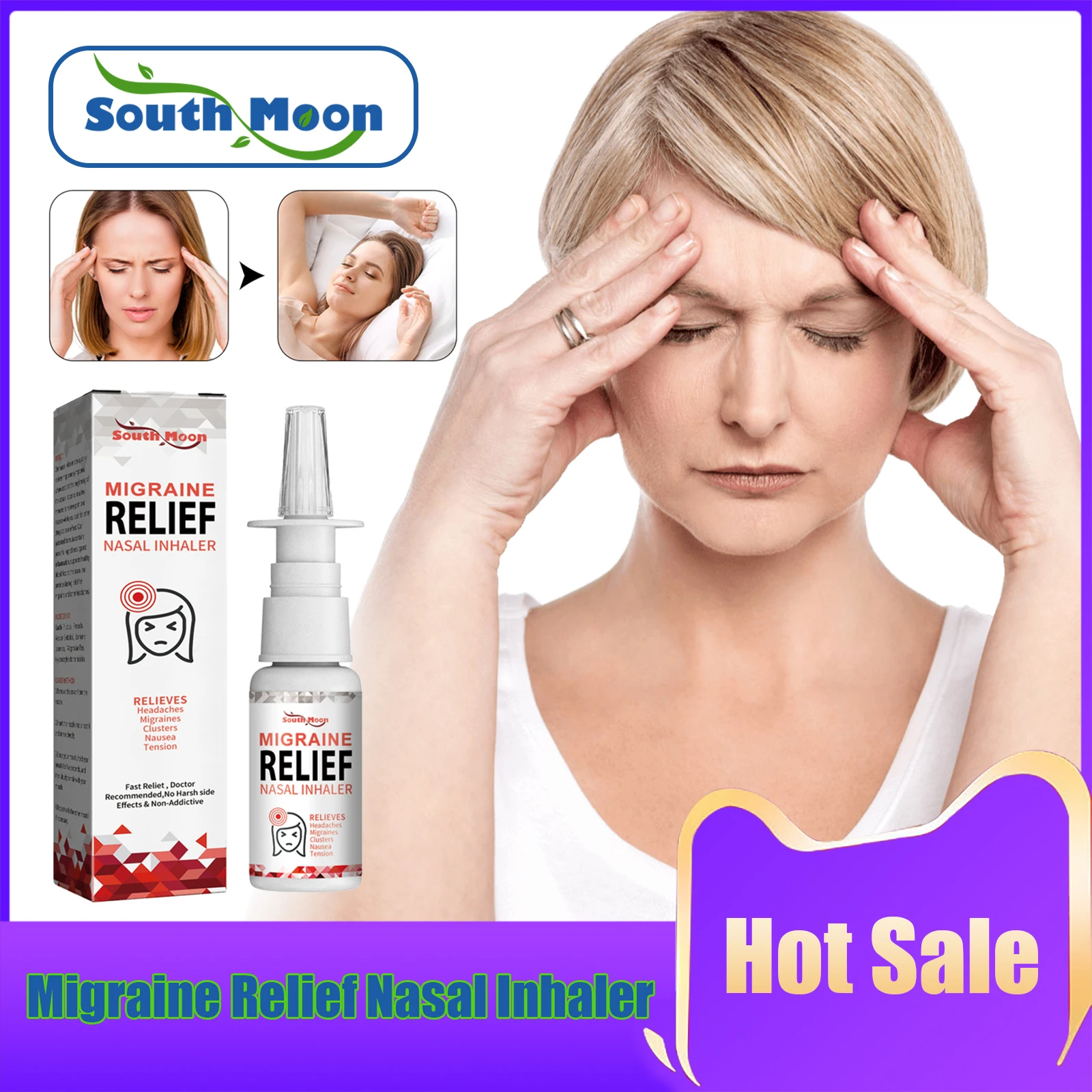 Migraine Relief Liquid Help Sleeping Relax Nerve Dizziness Anxiety Soothing Pain Refreshing