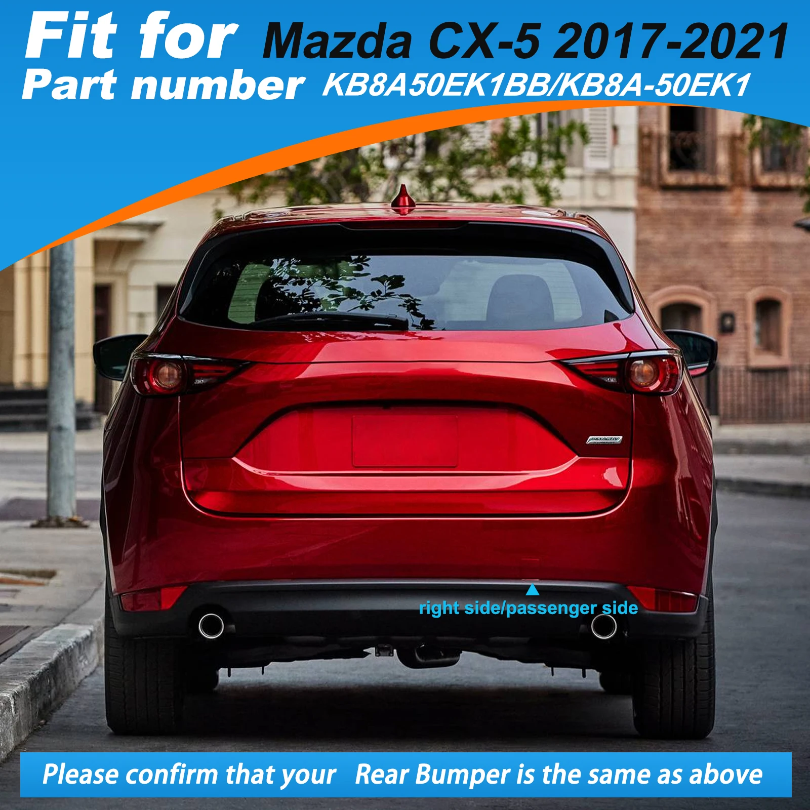Rear Bumper Tow Hook Cover Cap Towing Eye For Mazda CX-5 Accessories KB8A50EK1BB KB8A-50EK1