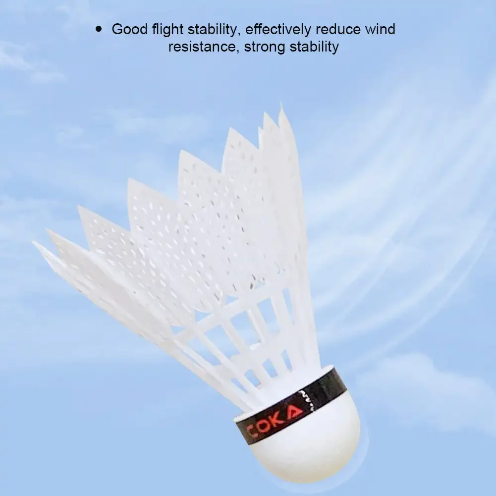 White Badminton Balls Portable Badminton Travel Out Products Sport Training Nylon Shuttlecock Outdoor Supplies 3/6/12Pcs