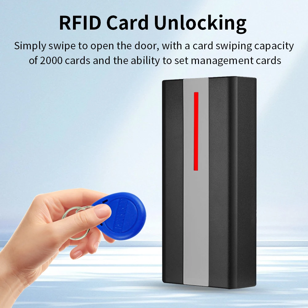 블루투스 IP67 방수 NFC 다기능 출입 통제 장치 TTLOCK 지원 Wiegand 13.56MHz 카드 리더기 높은 보안성