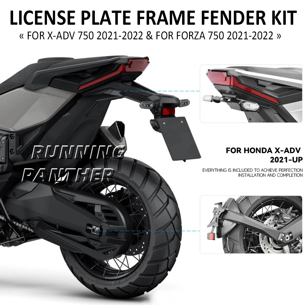 오토바이 번호판 프레임 거치대 휠 머드가드 펜더 키트, 혼다 X-ADV XADV 750 XADV750 NSS750 NSS 750 2021 2022