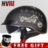 14583-5c8109.jpg GXT-Casque de Moto Rétro avec Certification DOT, Demi-Visage, Vintage, pour Scooter