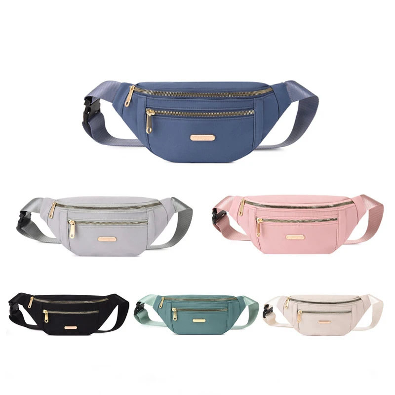 Waist Bags Fanny Pack Women Oxford Leisure Color Hip Bum Bag Shoulder Crossbody Chest Bags Handbags All-match Messenger Belt Bag