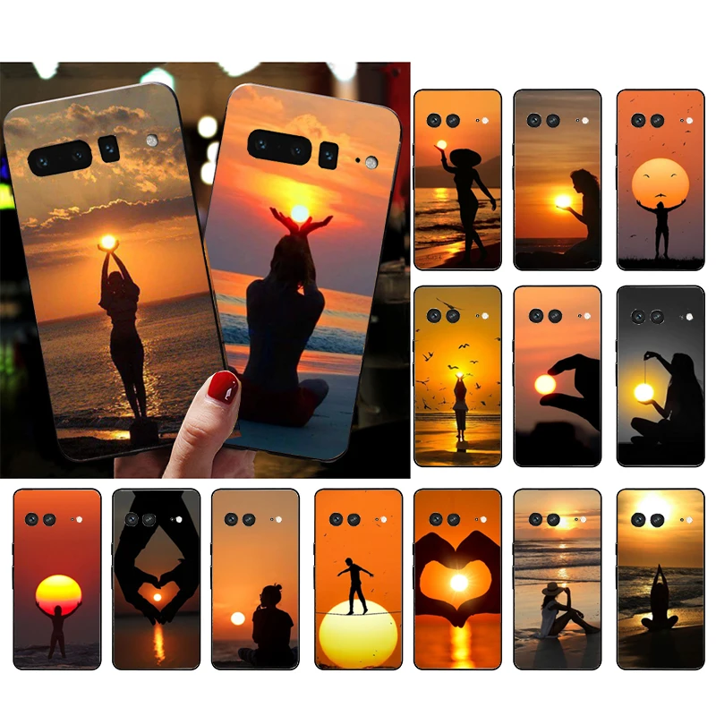 Custodia Per Telefono Sun In Hand Per Google Pixel 7A 7 Pro 7 6A 6 Pro 5A 4A 3A Pixel 4 Xl Pixel 5 6 4 3 Xl 3A Xl 2 Xl Shell