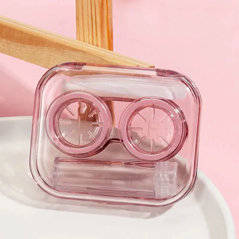 Women Pupils Clear Colour Eye Contact Lenses Case Plastic Mini Contacts